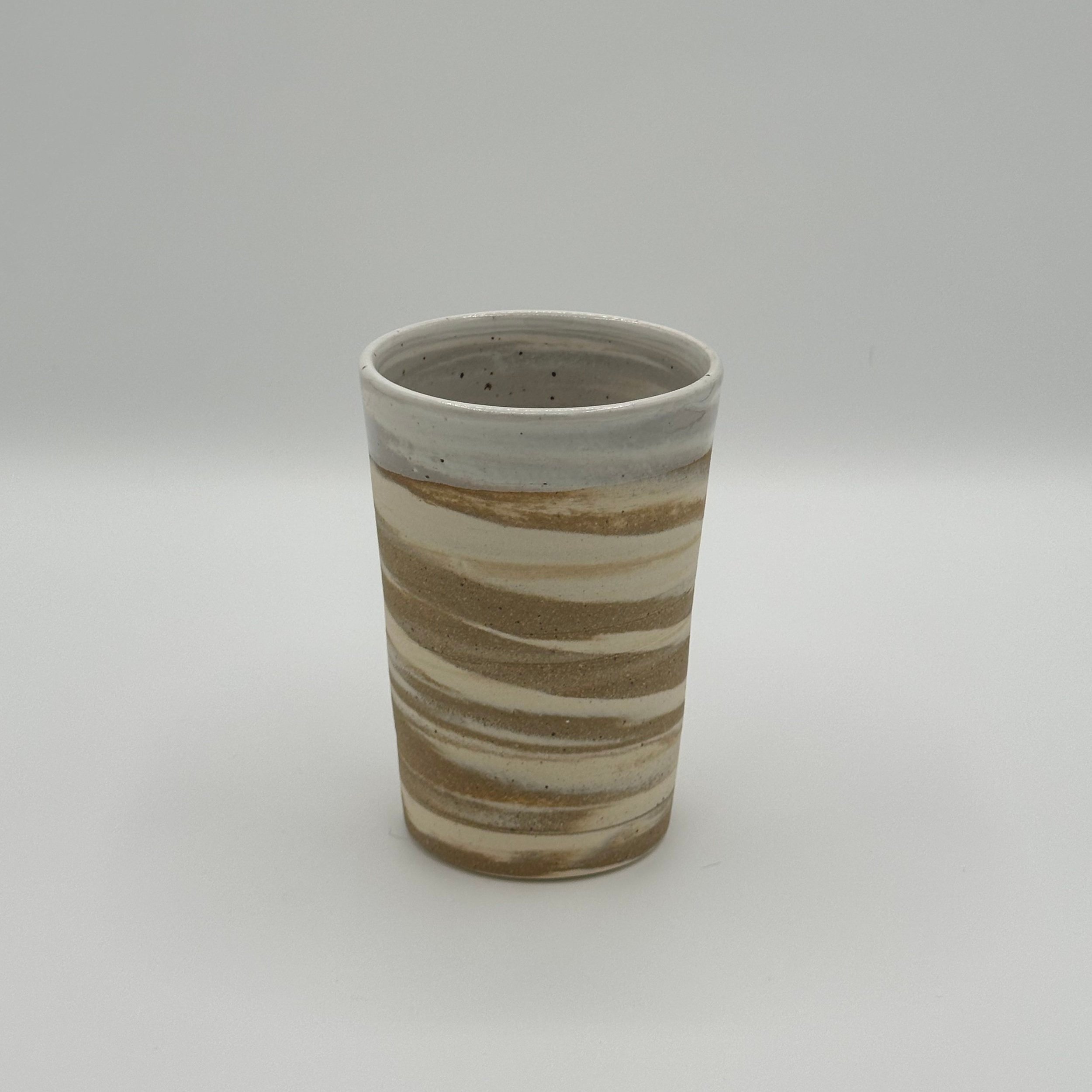 Cup, marbled clay