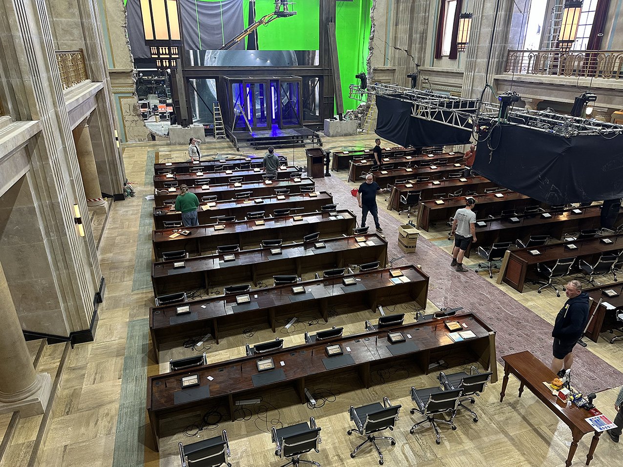 Empress Hall - BTS set progress