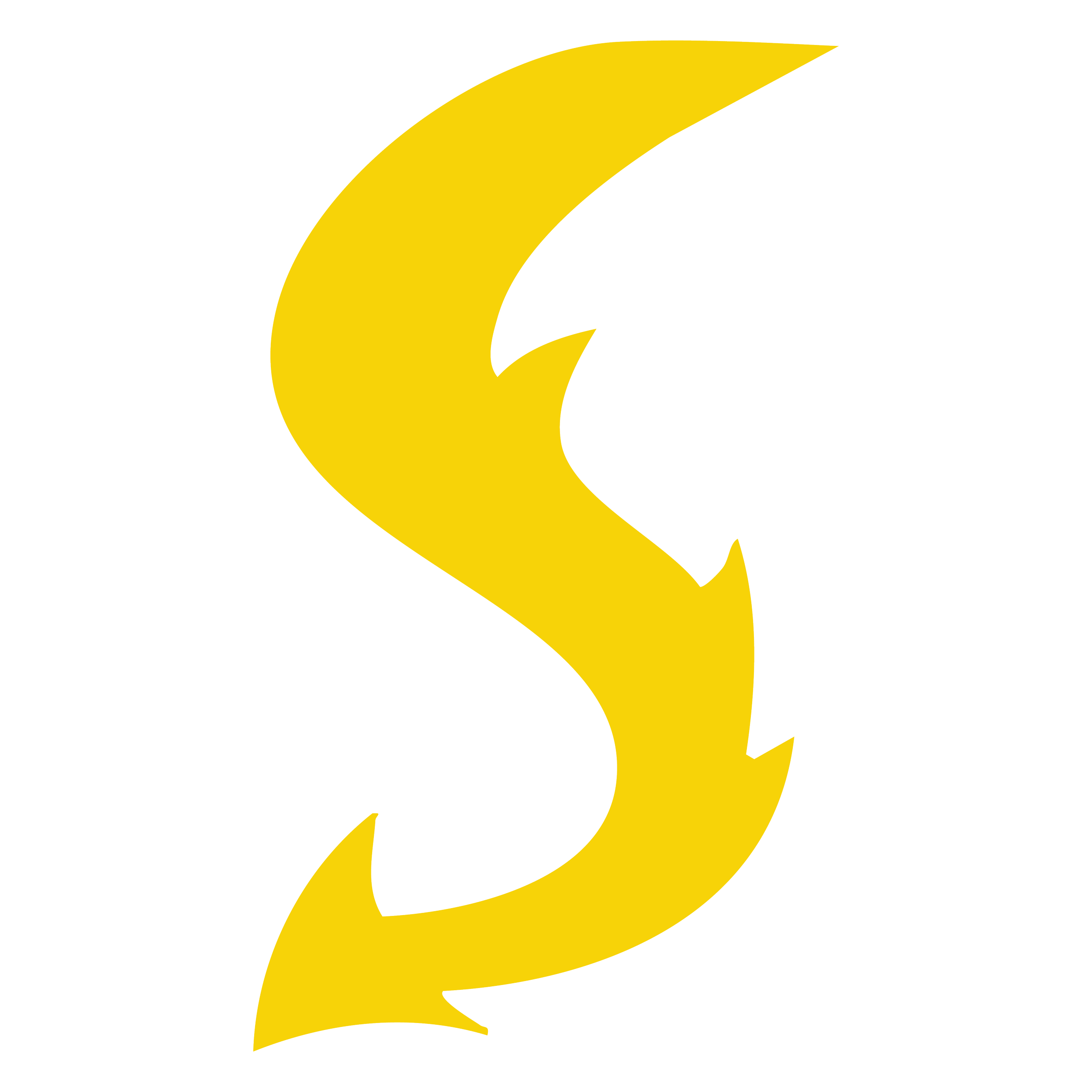 A golden double arrow forming a circle, indicating rotation or recycling.