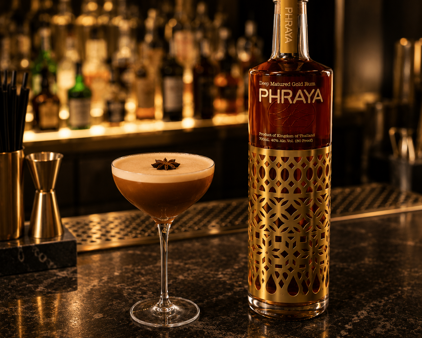 phraya rum martini serve