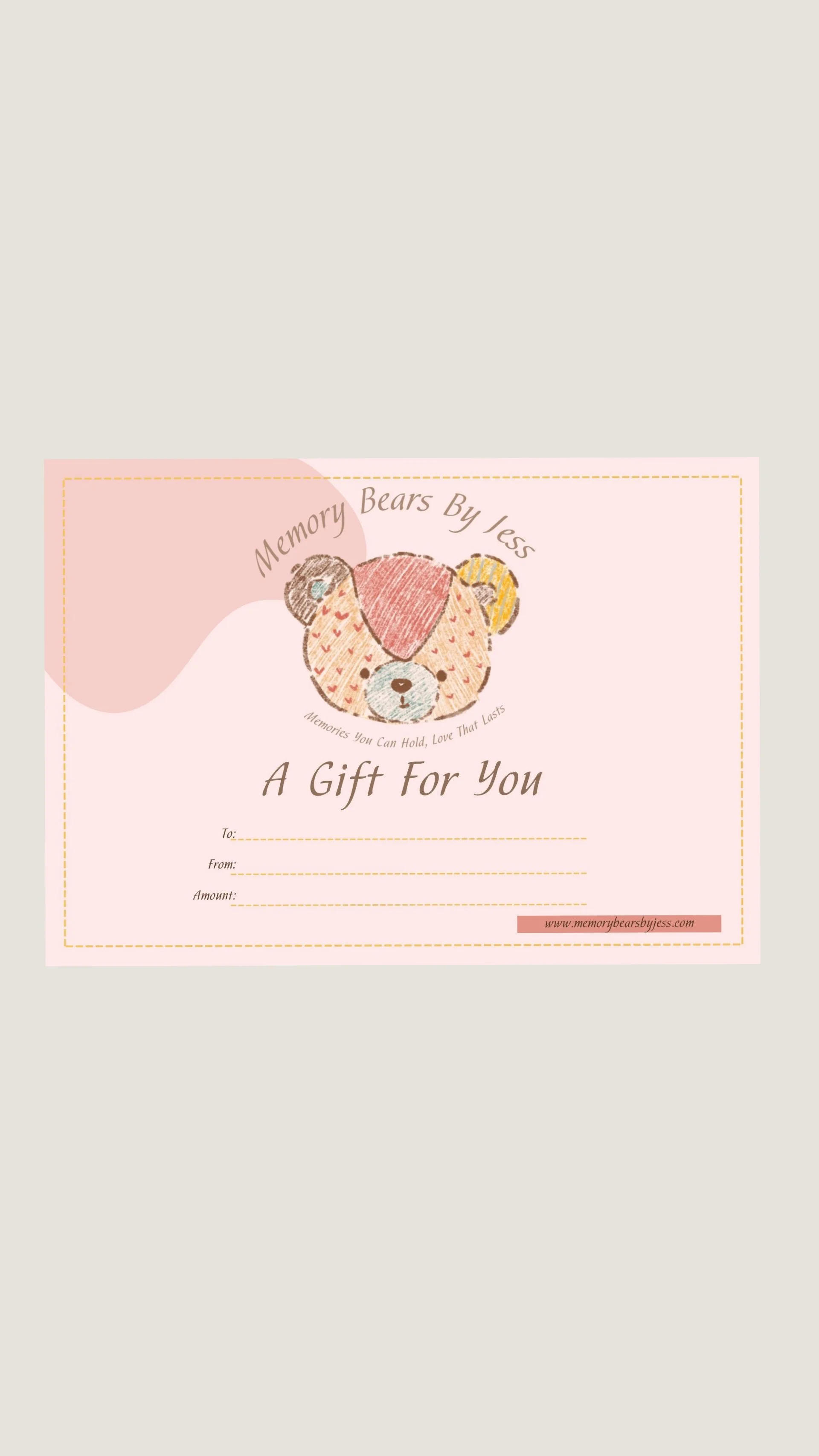 Gift Card - 12" Keepsake Bear