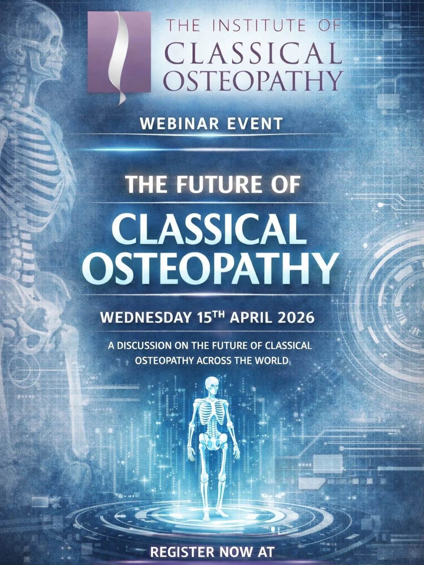 What does the future of classical osteopathy look like? 👀

Let&rsquo;s talk about it.

Join Robert Cartwright and Paul Mazzucco for a relaxed but thought-provoking discussion on where things are heading globally.

🗓 15 April
⏰ 7pm (UK)
🎓 Institute
