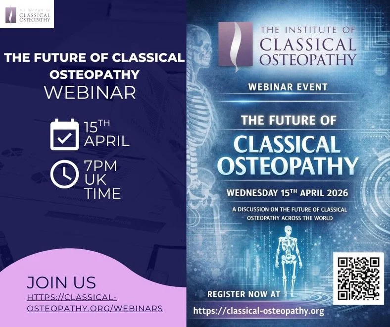 What does the future of classical osteopathy look like? 👀
Let&rsquo;s talk about it.

Join our hosts Robert Cartwright and Paul Mazzucco, alongside guest speakers
Diego Gomez, Marika Jevbratt &amp; Chris Campbell for an engaging discussion.

🗓 15 A