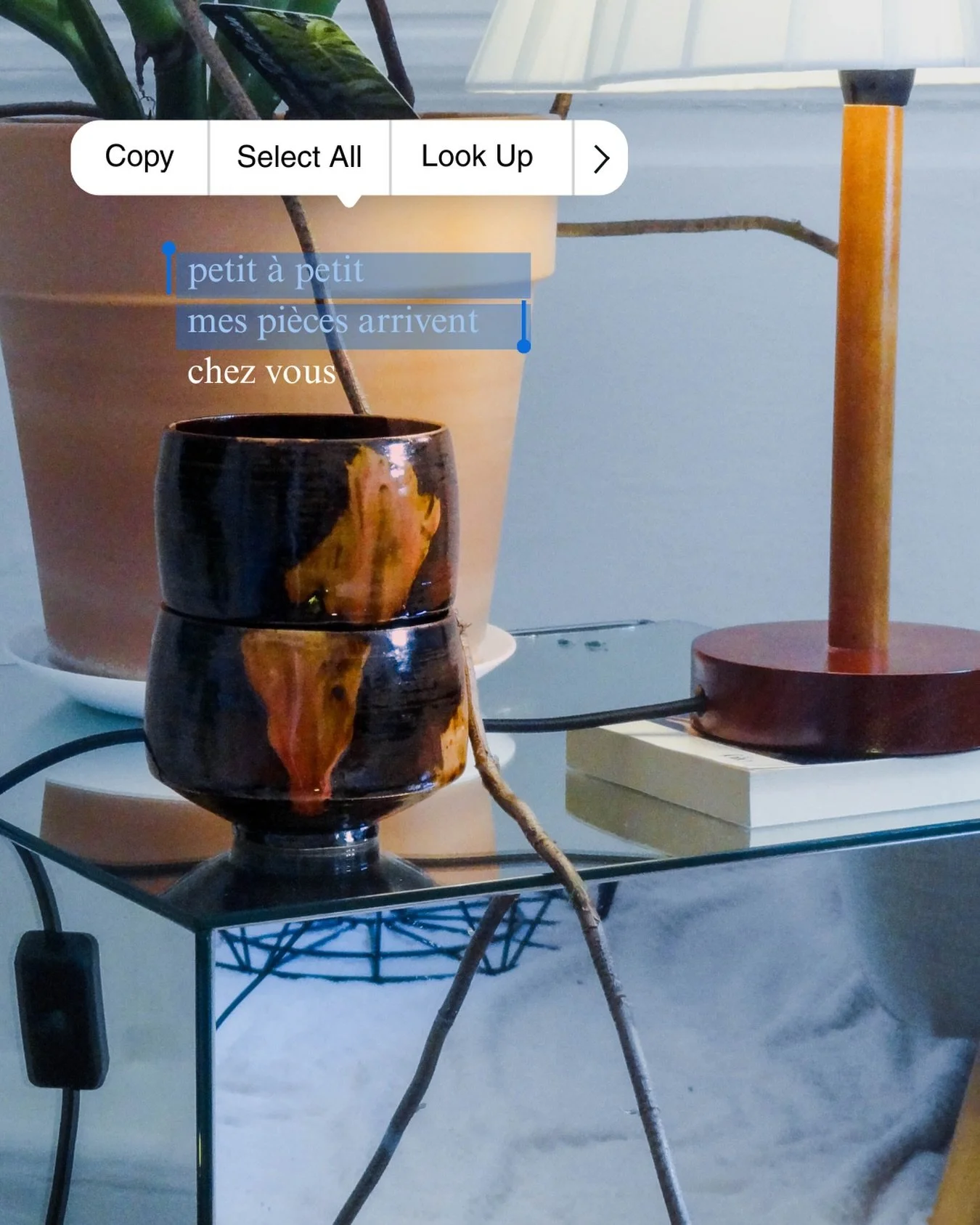 Mes pi&egrave;ces commencent &agrave; vivre chez vous
merci pour &ccedil;a 

Il n&rsquo;y a plus grand chose en ligne sur mon site, mais des pi&egrave;ces sont encore disponible &agrave; @casita_lyon et directement dans mon atelier &agrave; @terracot