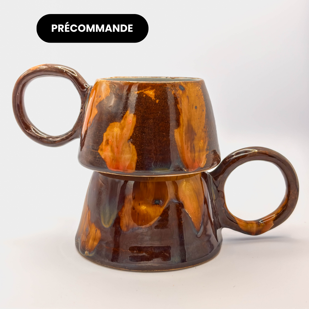 PRÉCOMMANDE - La petite tasse à anses Bleu & Marron