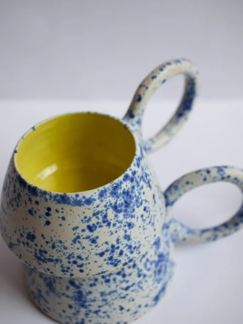 La petite tasse à anses Bleu & Jaune