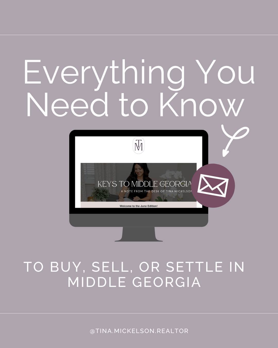 💫 My monthly newsletter is packed with helpful content&mdash;Middle Georgia market updates, upcoming local events, homeownership tips, and a personal note from me each month. It&rsquo;s where I share the really good stuff like new listings, open hou