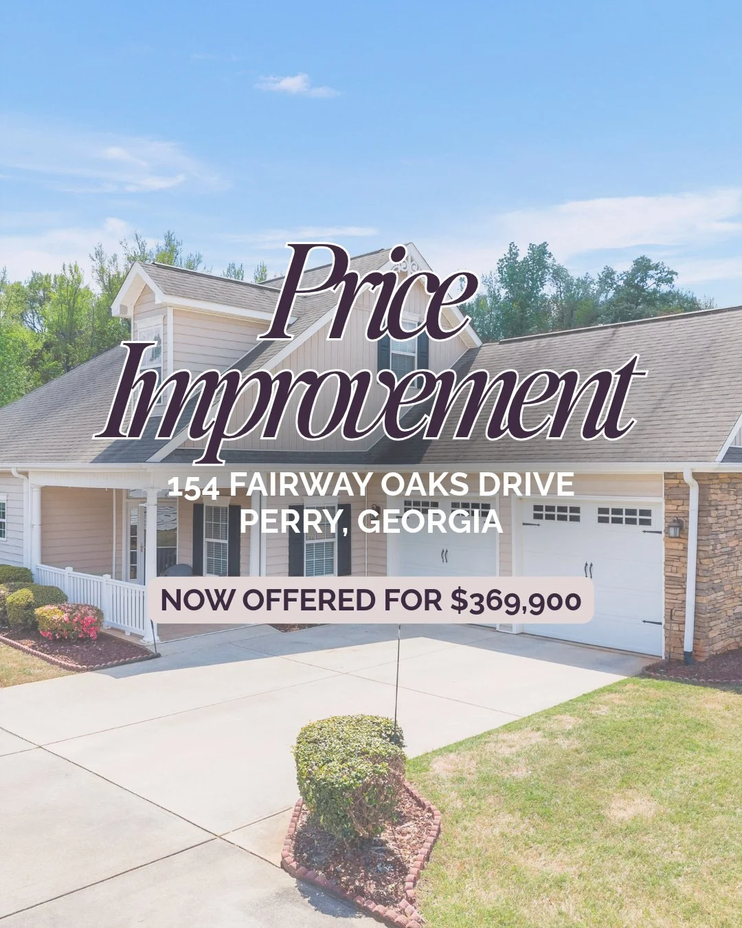 🏡 154 Fairway Oaks Drive is now offered at $369,900! Located in Perry&rsquo;s 55+ Houston Springs community, you&rsquo;ll have golf, a pool, tennis, and so much more close to home.

Spend more time doing what you love, in a neighborhood designed for