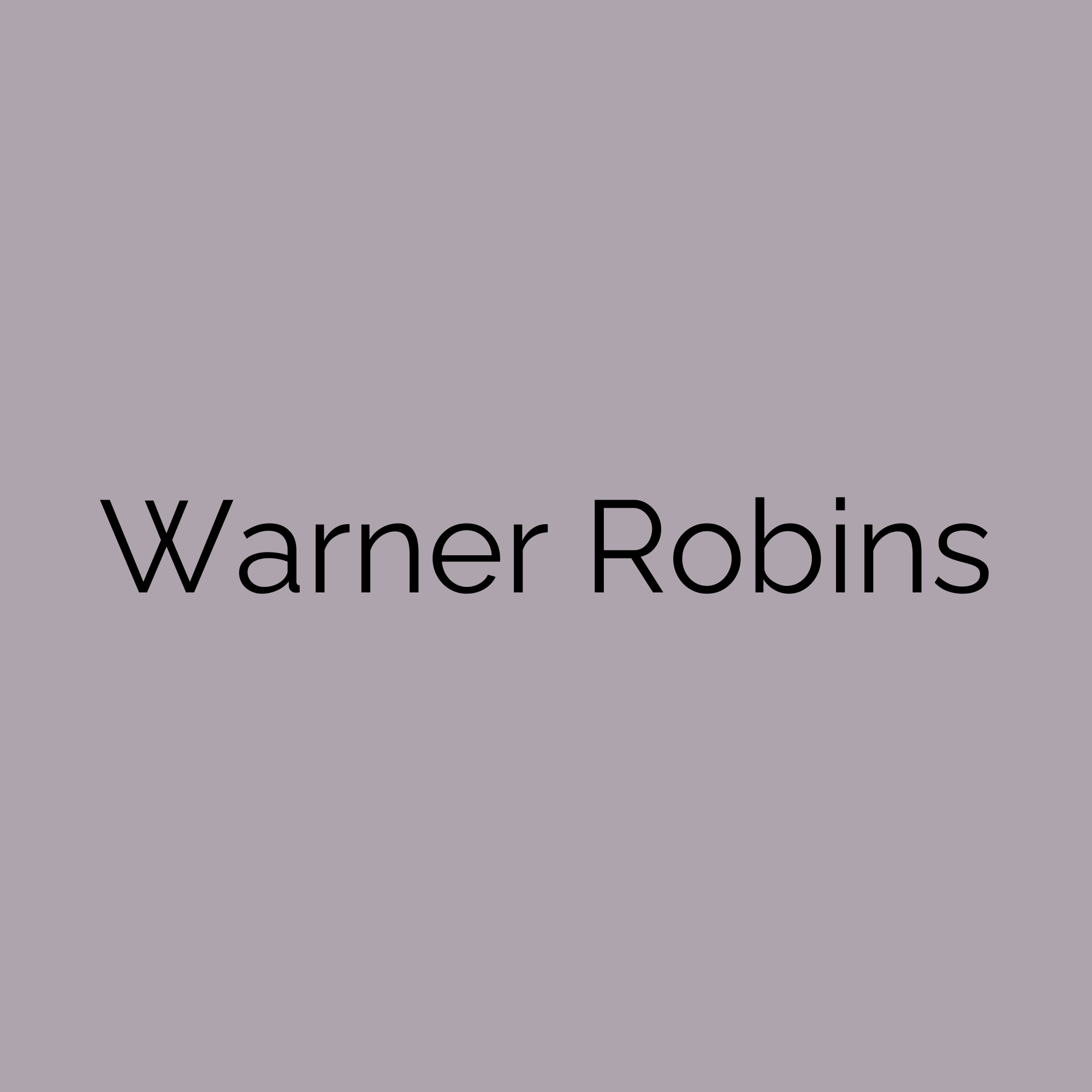 Placeholder image with the text "Warner Robins" on a purple background.