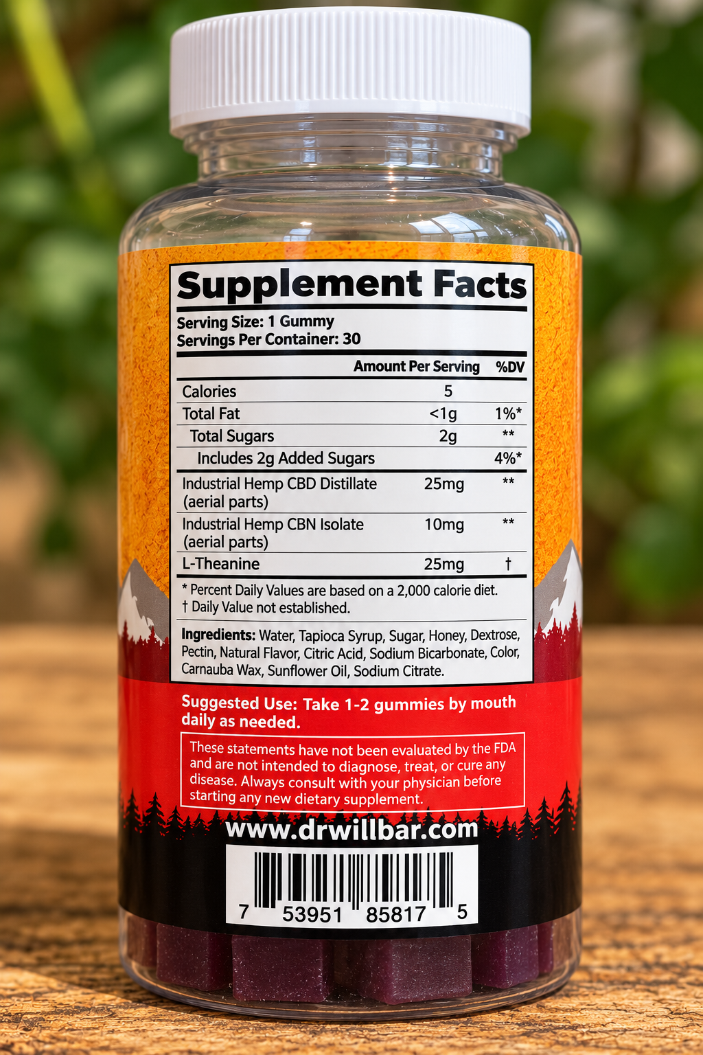 Clear Gummy Supplement Bottle Back Label.png