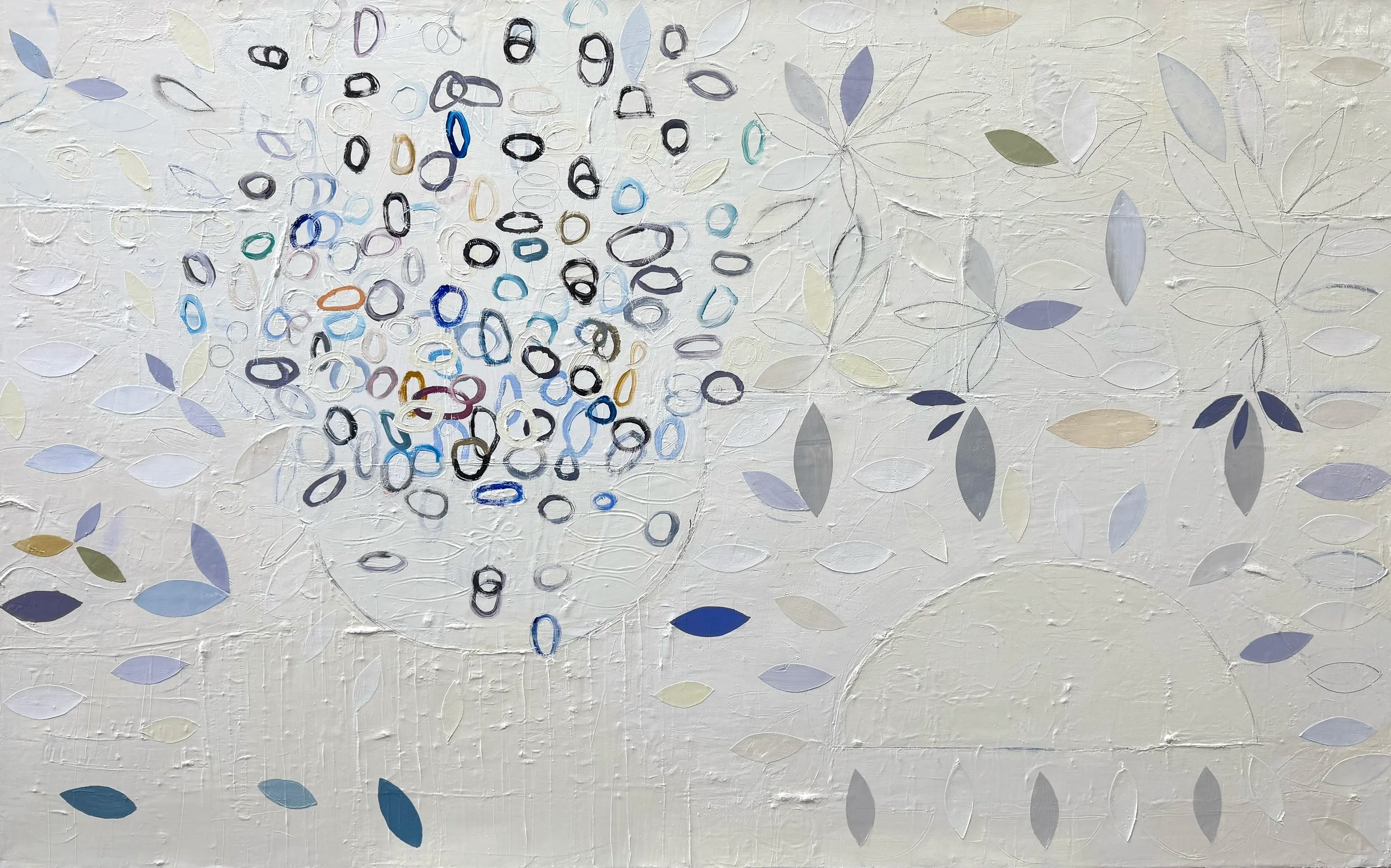 Plethora | oil and mixed media on canvas | 30 x 48 x 1.5 | $4800