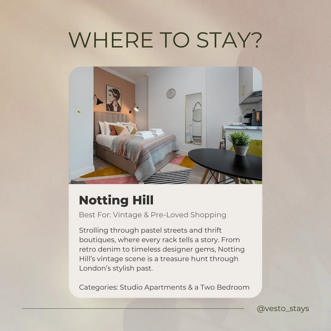 &lsquo;Best For&rsquo; Series - Vintage &amp; Pre-Loved Shopping

Wander through the iconic Notting Hill vintage markets where every corner tells a story - from retro records and timeless fashion finders to antique gems. 

After a day of treasure hun