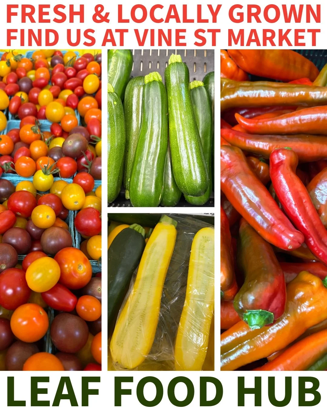 Join us tomorrow morning for VINE ST MARKET! We're bringing fresh goods from our farms: tomatoes, zucchini, peppers, cucumbers, garlic.... and more! The best of summer foods are here. See ya tomorrow 8am-noon. 

@vinestreetmarketofallon