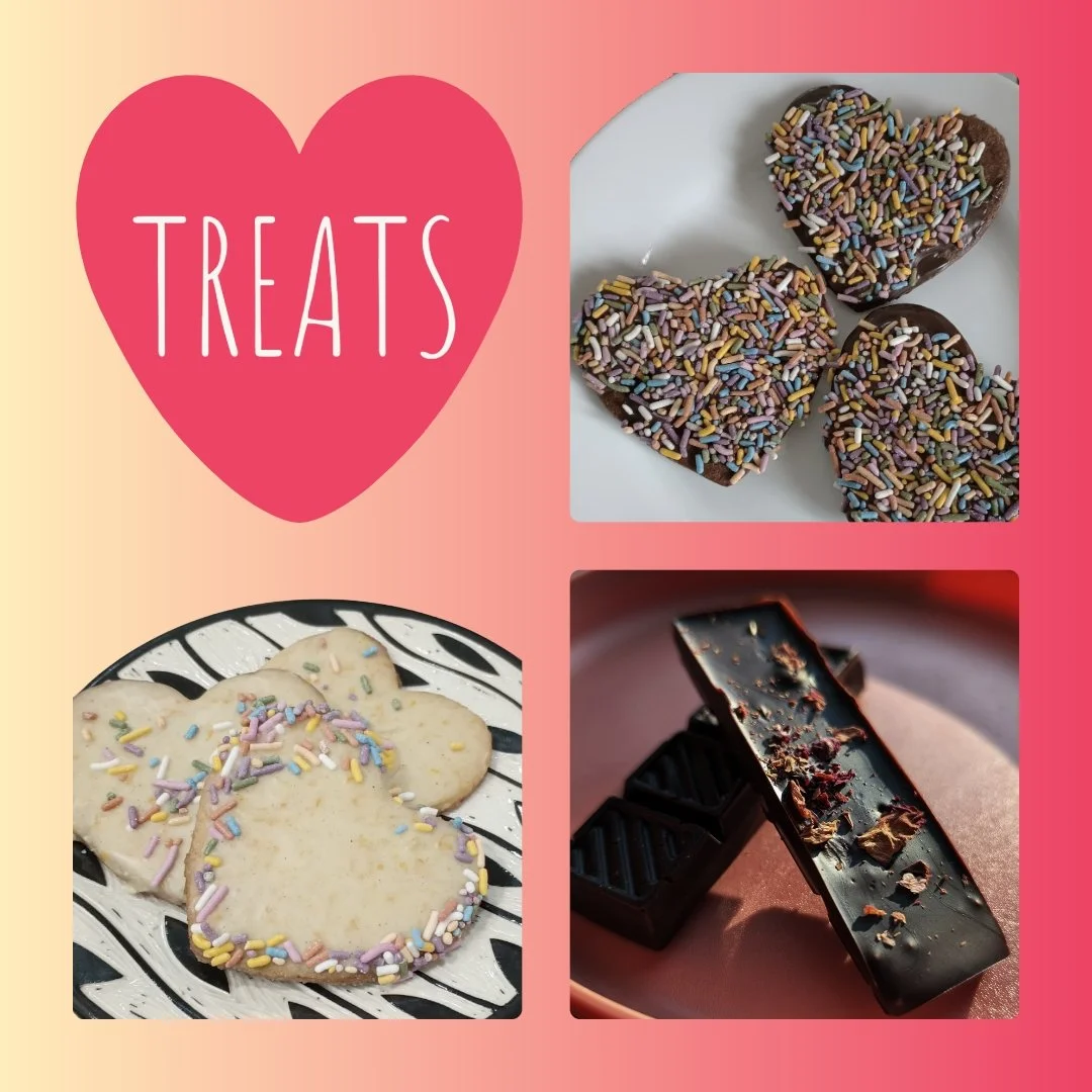 TREATS! For your Valentine or yourself! 
The Nutty Pig is making and baking this week: Chocolate Hearts, Orange Cardamon Hearts and CHOCOLATE! Many other locally made TREATS can be found at 
https://leaf.localfoodmarketplace.com/Products