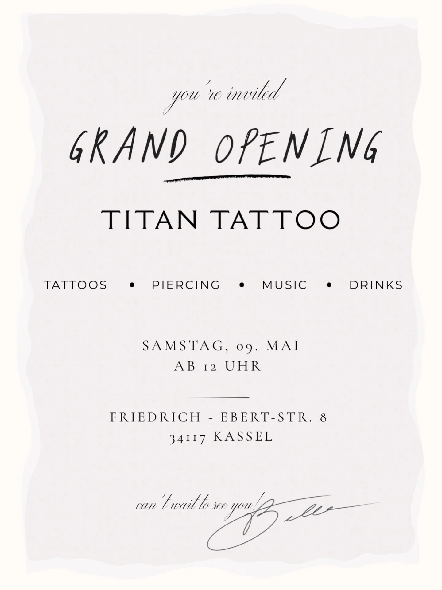 Wir sehen uns am 09. Mai 💘

#tattoostudio #tattoo #opening