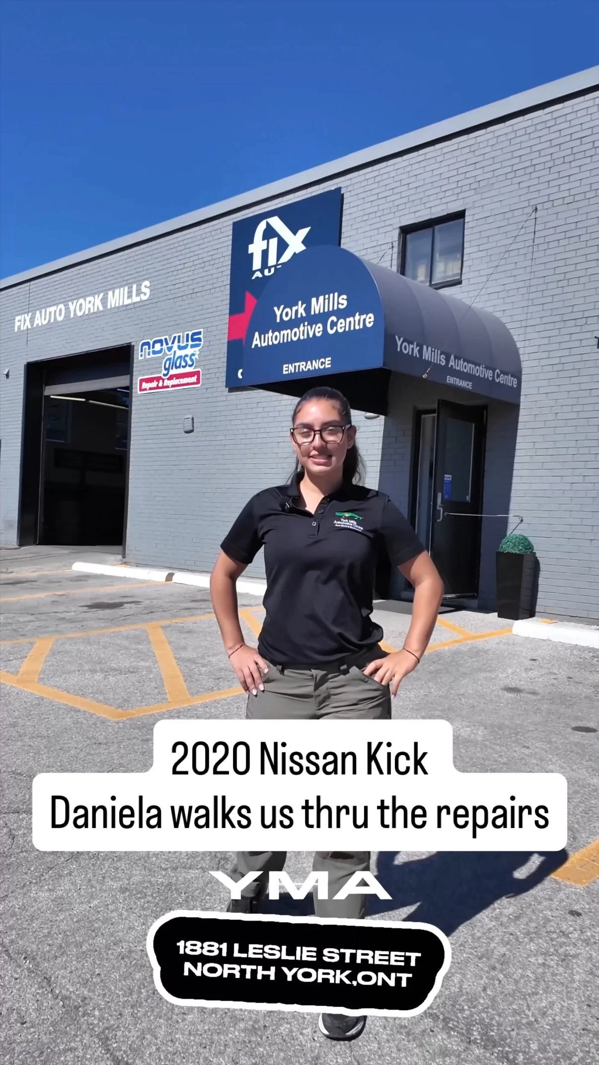 Daniela walked us through the repairs … sort of 😅 on this 2020 Nissan Kicks! Big shoutout to Osko for the body repair work and Halim for the flawless paint job here at York Mills Auto. 👏🚗✨
If you want a quality job as well come visit York