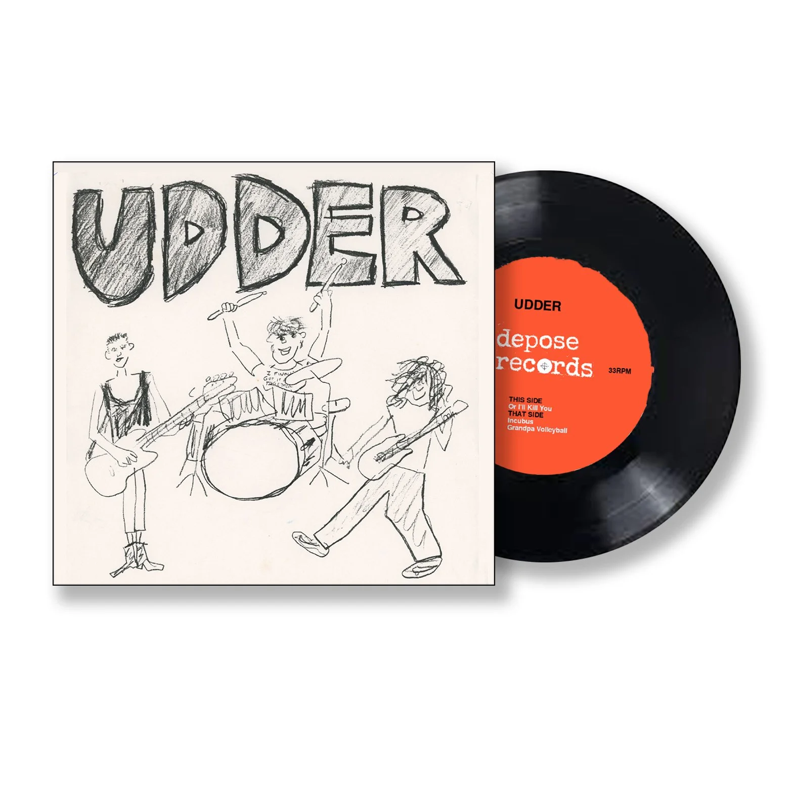 Udder 7" Vinyl Album by Athens GA's Depose Records