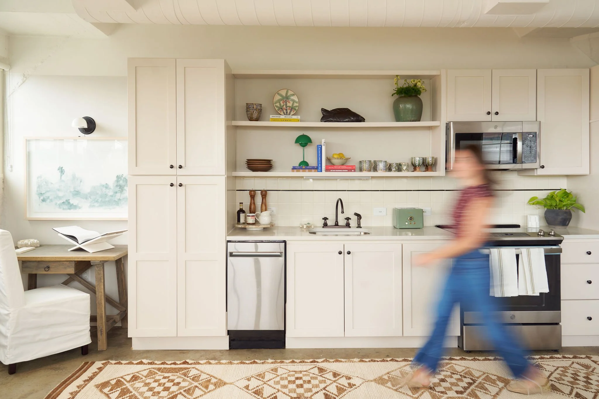 An image of a staircase and chair