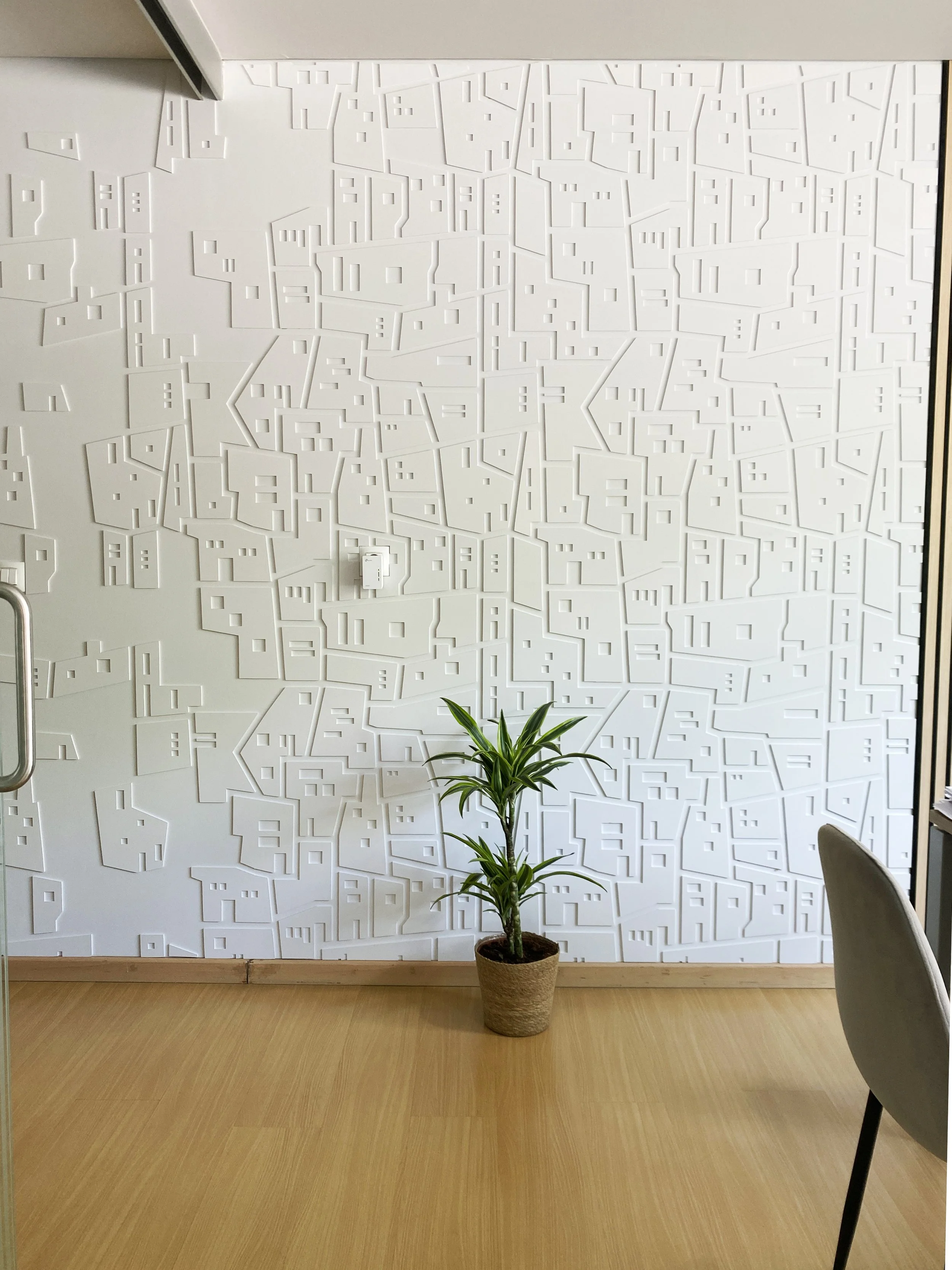 Personalização Parede - PVC 5mm, recorte CNC