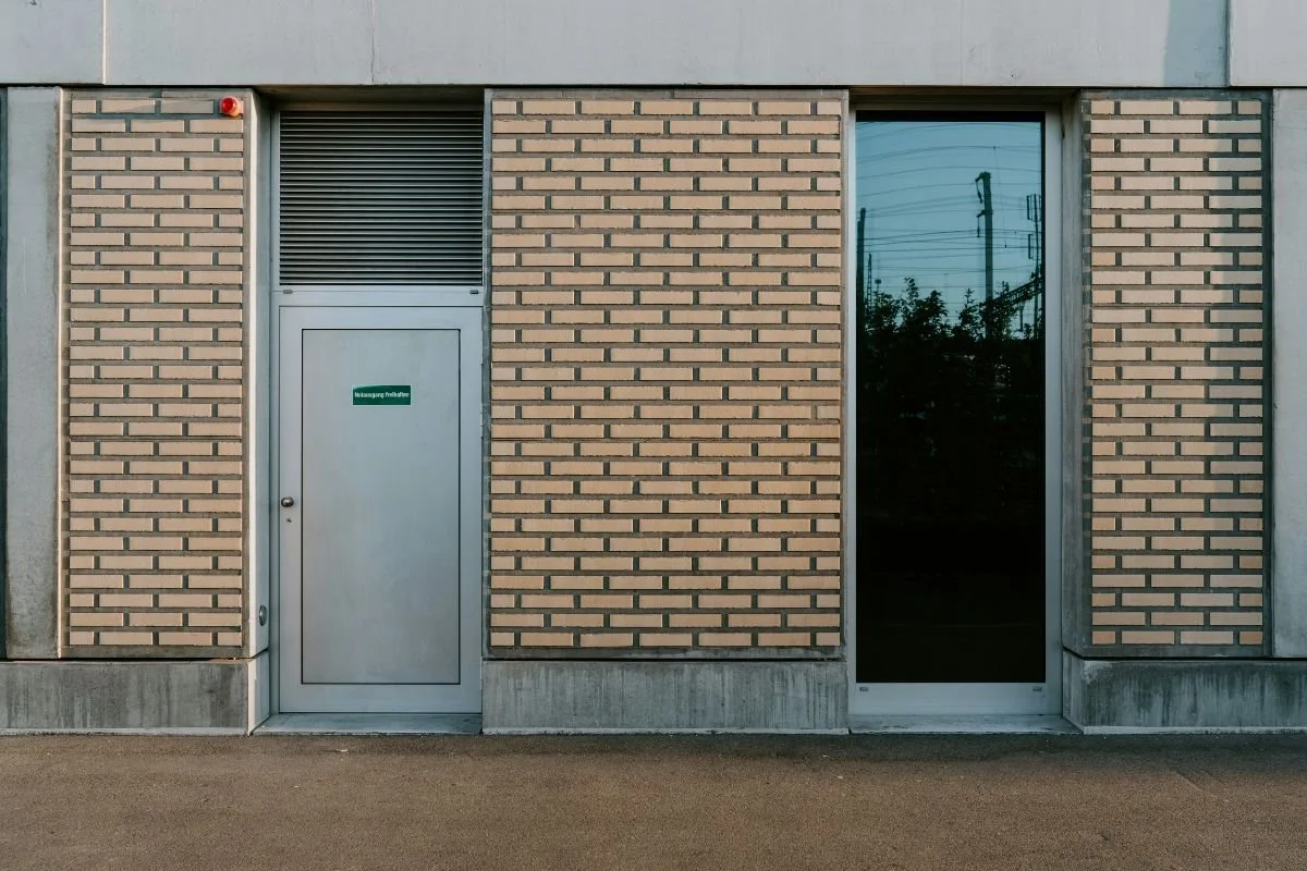 External shot of an industrial door