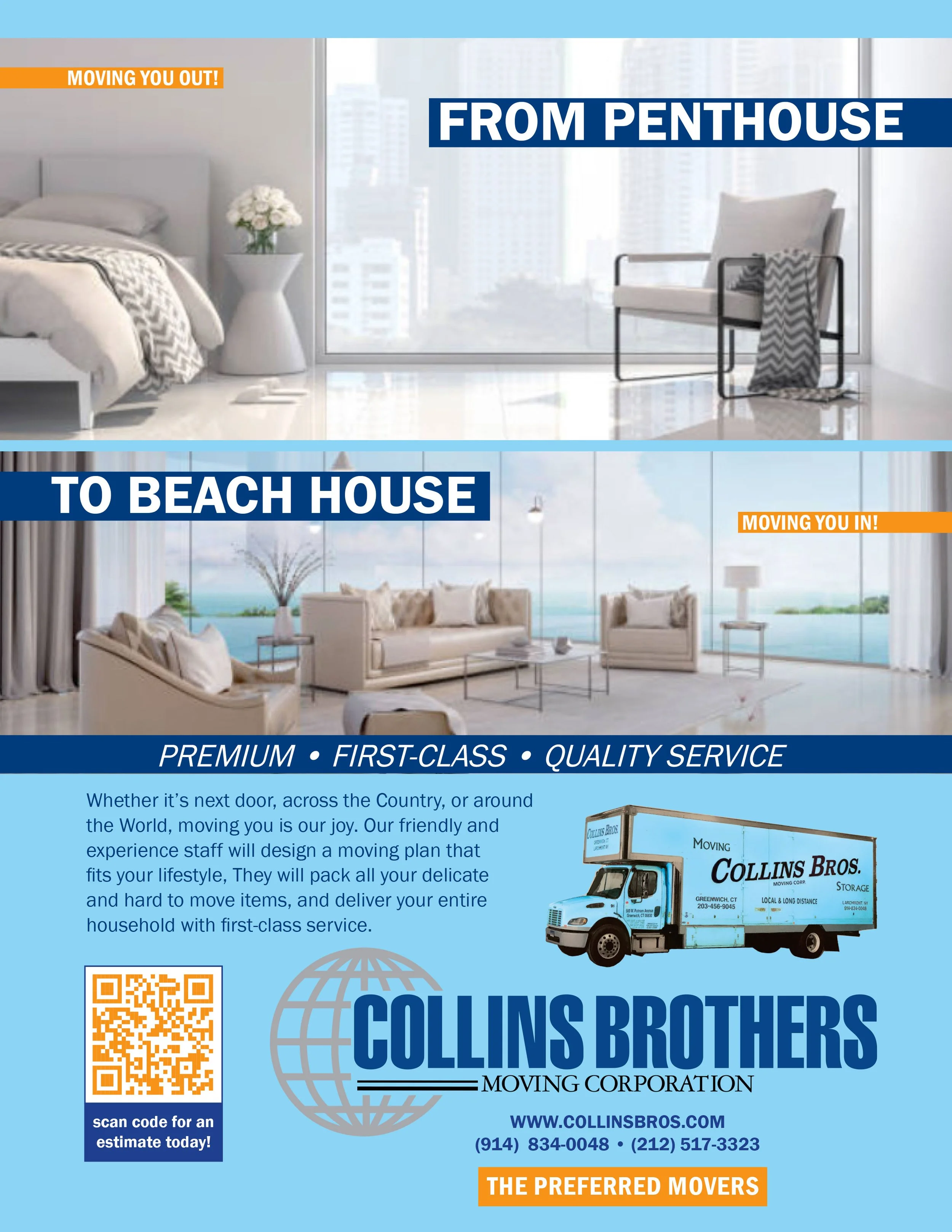 Creative lead for these Newspaper and magazine advertising moving services for Best Advertising in Westchester, NY 