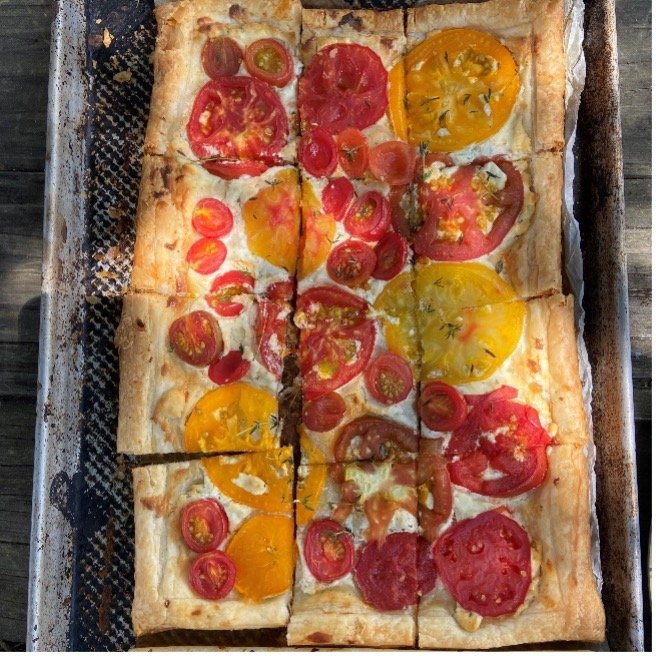 Rainbow Tomato Tart