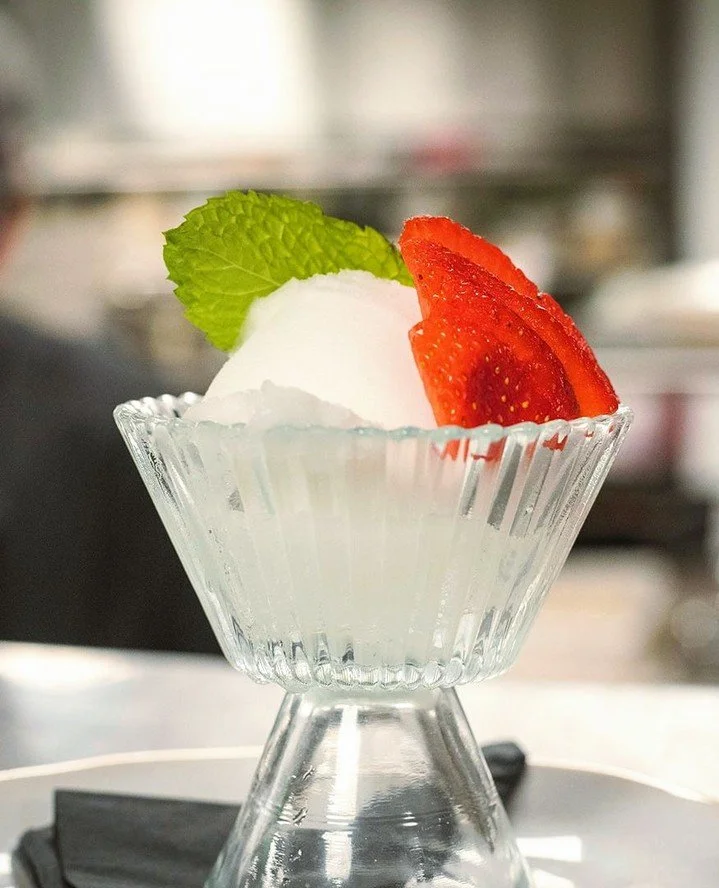 Our Lemon Sorbetto is a refreshing end to your meal and start to your week.
