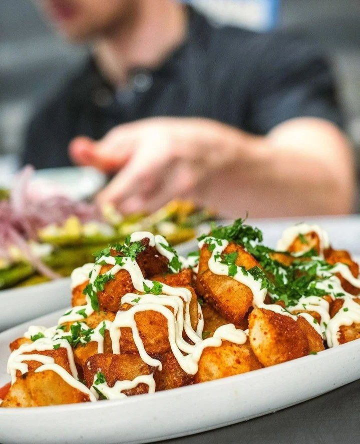 Our favorite dishes on the table aren't always the main course.⁠
⁠
Our Papas Bravas are crisp, golden, and finished with paprika, garlic, piquillo, and house mayo&mdash;made for sharing, but no judgment if you keep them to yourself.⁠
⁠
Join us this w