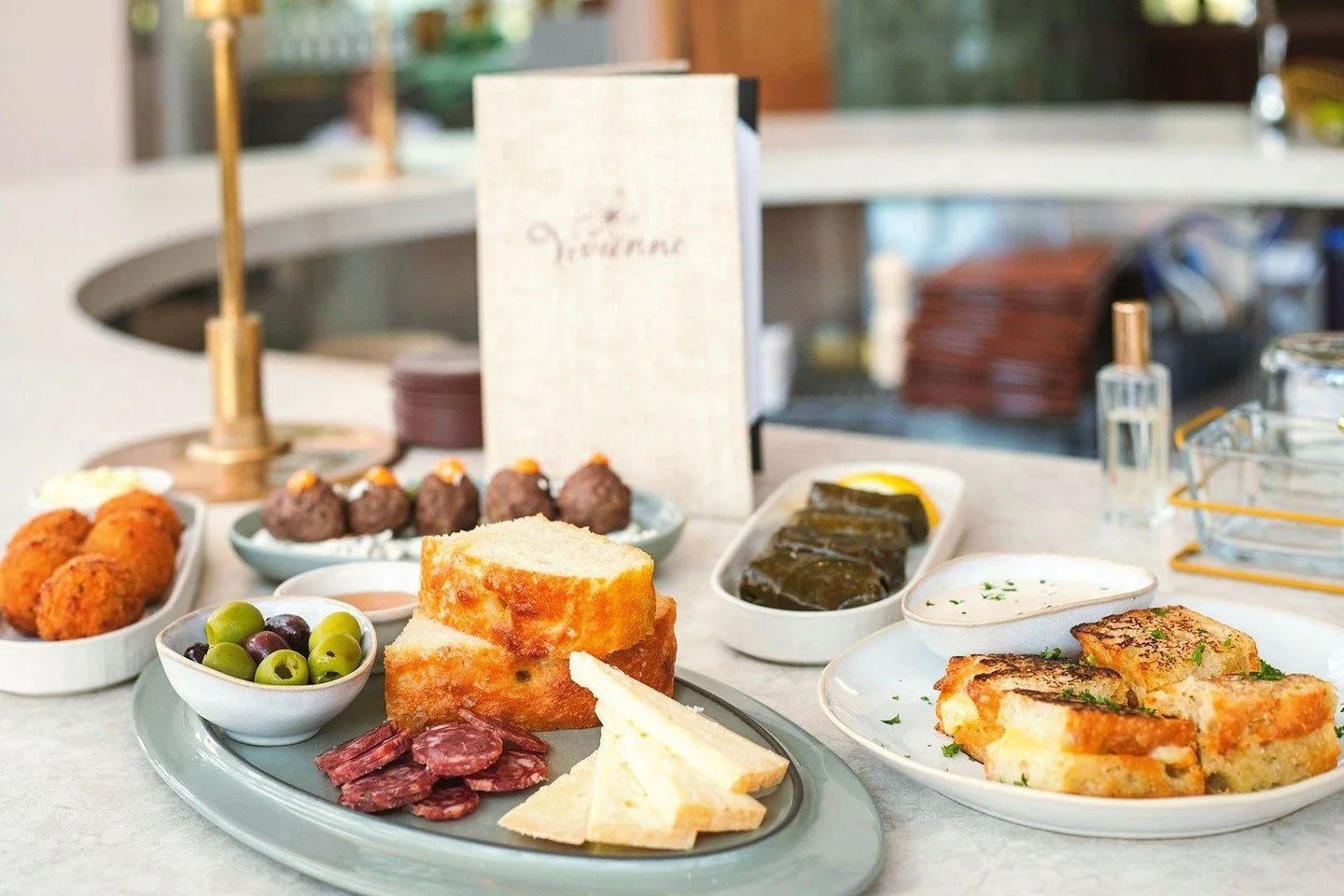 Not every visit needs to be a full dinner.⁠
⁠
Our new Bar Menu is available all day, every day at the bar, making Vivienne the perfect stop for after-work drinks, an impromptu date, or a few bites before the evening begins...or ends.⁠
⁠
From Tomato M