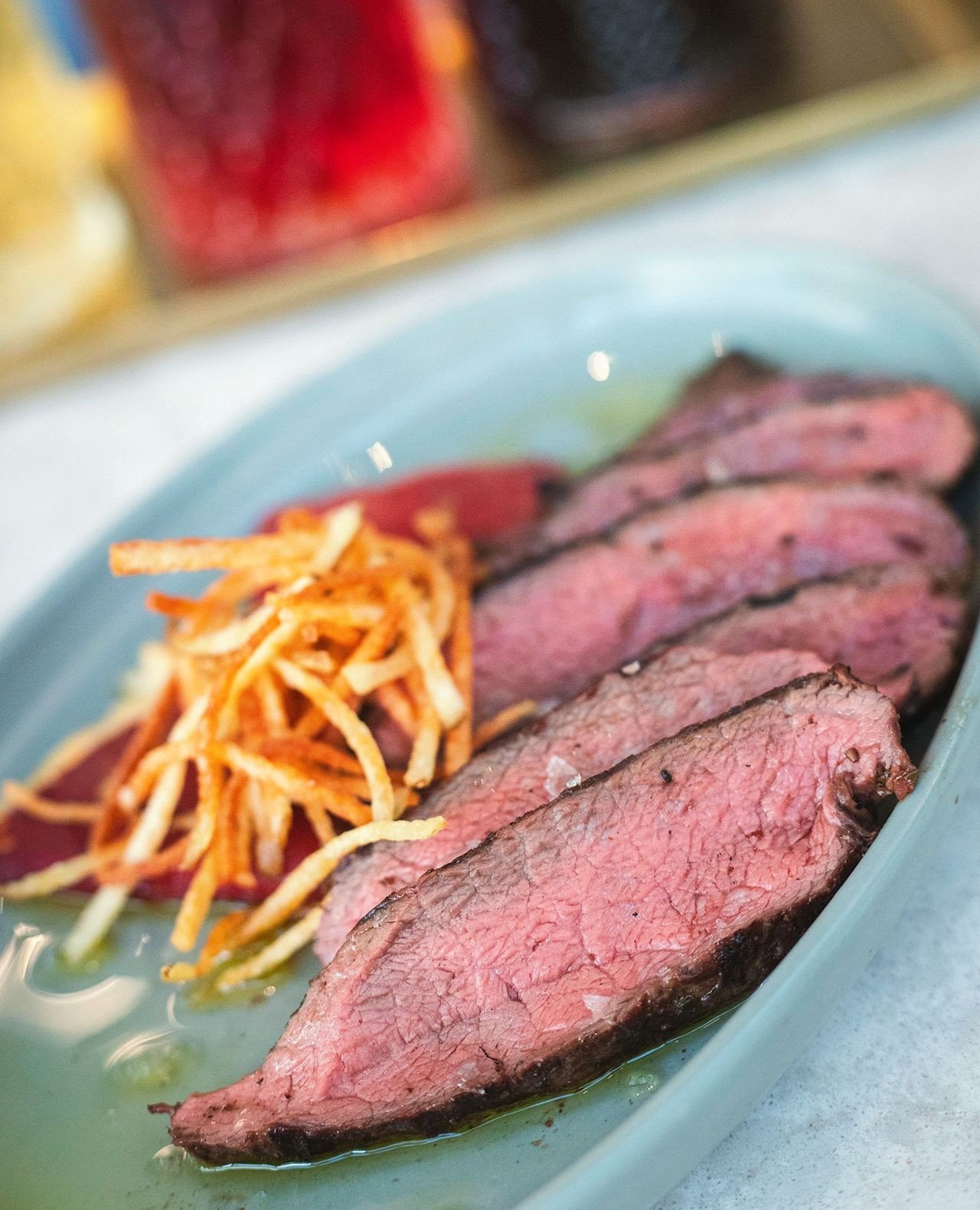 A menu should never be completely finished.⁠
⁠
We&rsquo;re always tasting, tweaking and asking how a dish can be better. This time, the answer was the steak.⁠
⁠
Our new Grilled Flat Iron Steak replaces the hanger steak with a cut we felt simply ate b