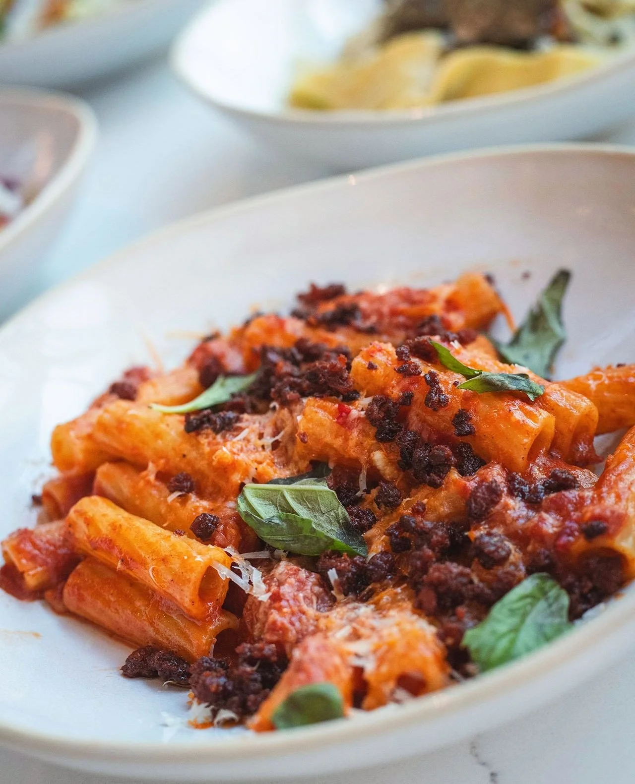Pasta season has officially arrived at Vivienne 🥰⁠
⁠
As the temperatures fall, we're embracing the season with rich flavors, comforting ingredients, and three new pasta dishes joining our Fall &amp; Winter menu.⁠
⁠
CALABRESE RIGATONI⁠
Calabrian chil