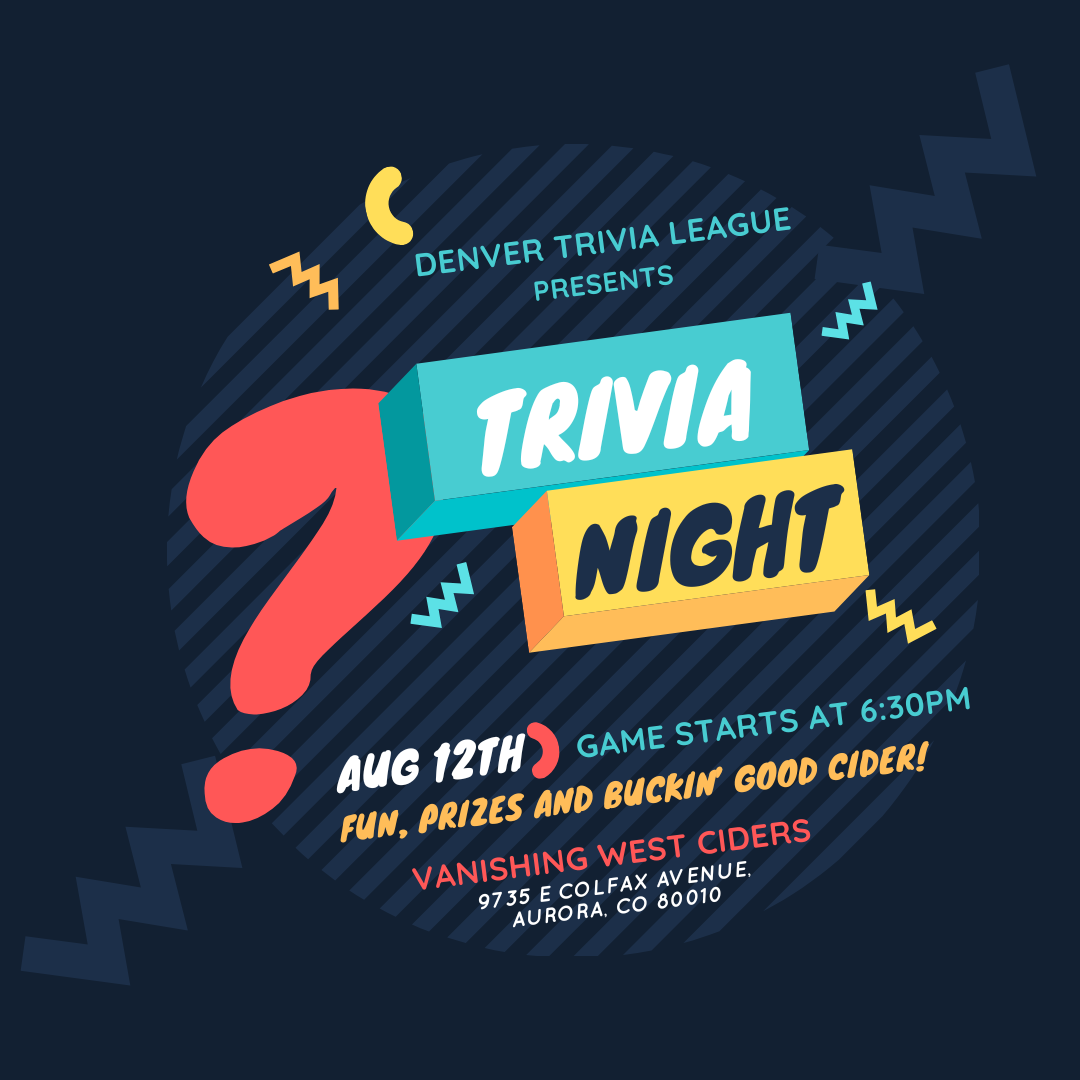 Trivia Night with Denver Trivia League (August 12, 2026)