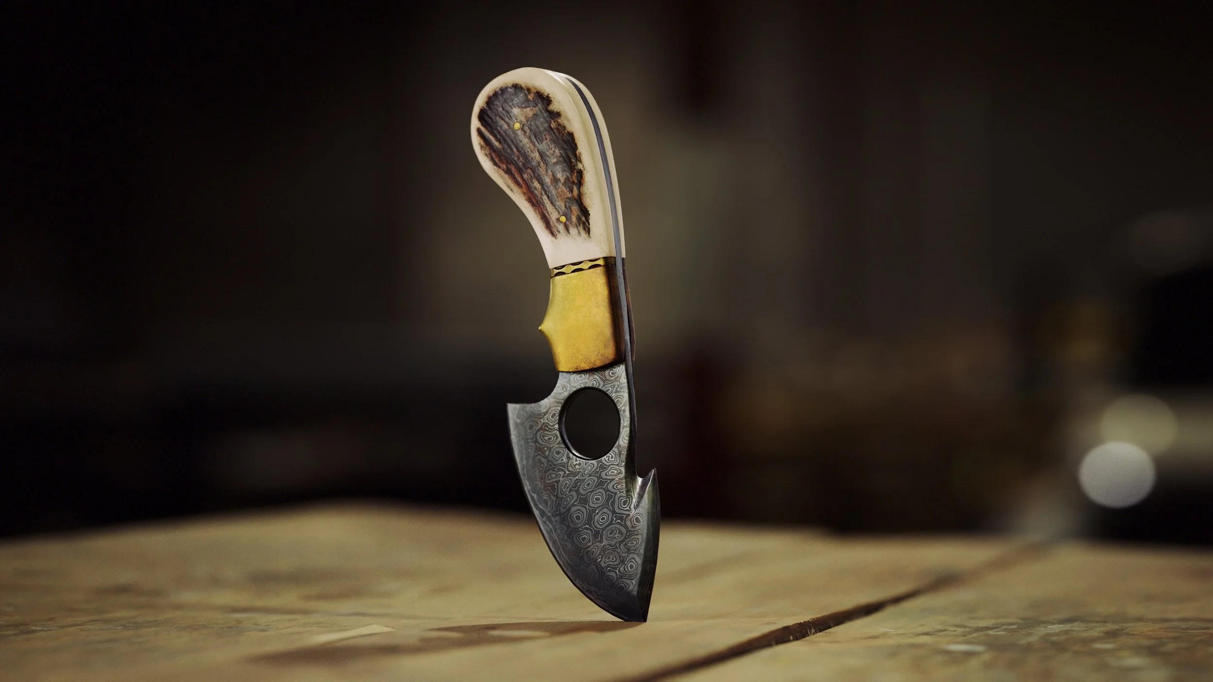 Damascus Skinning Knife