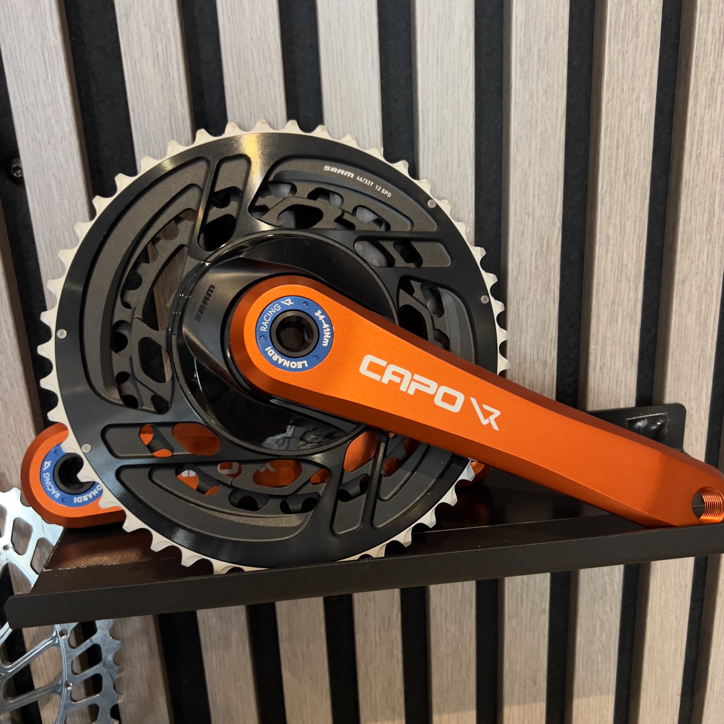 Leonardi Racing Alu Kurbel Capo orange mit blauen Verschlussring