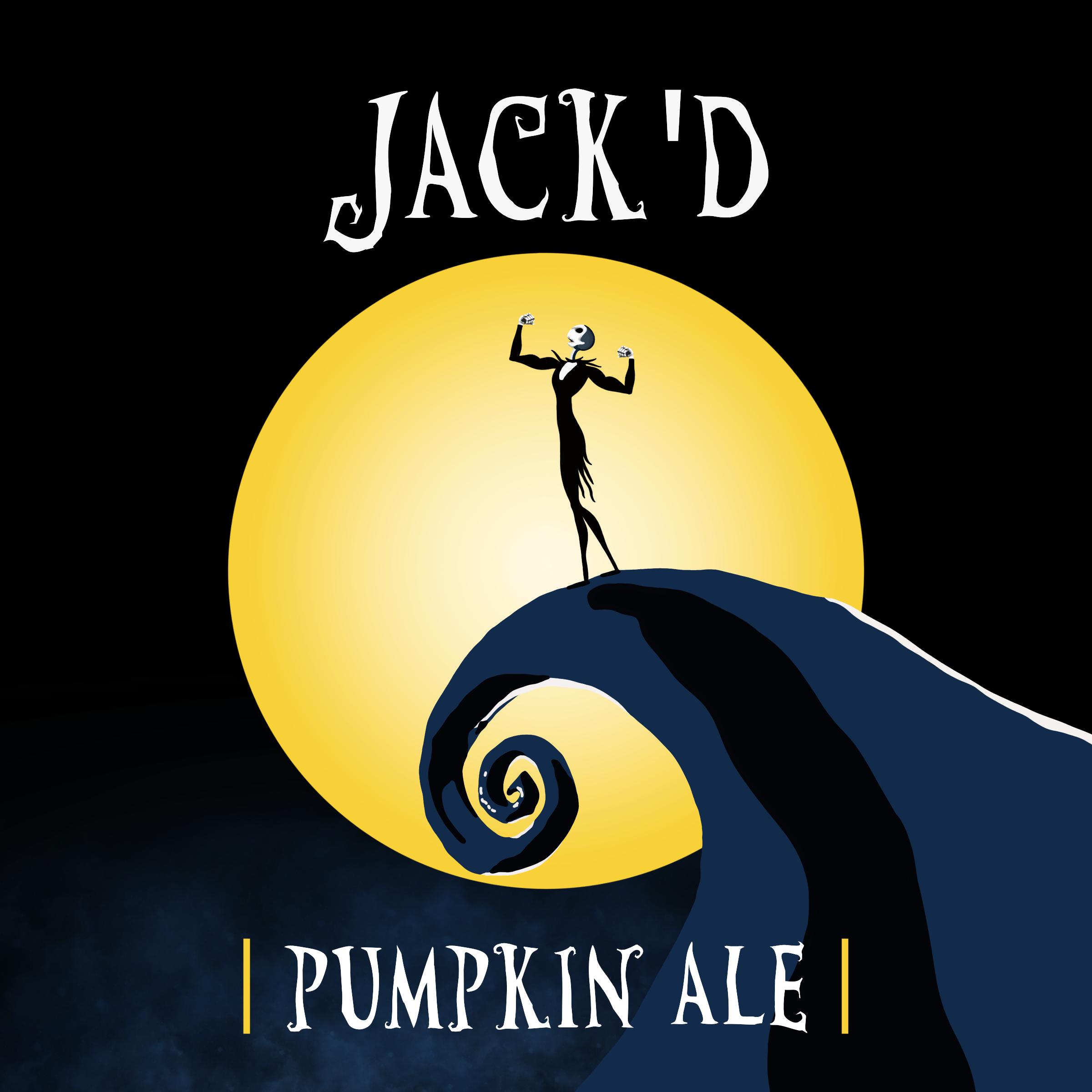 Jack'd Pumpkin Ale, ABV 6.0% - Our first pumpkin ale, by popular demand, is JACK'D with pumpkin, pumpkin spice, and a touch of hops. Scary good.