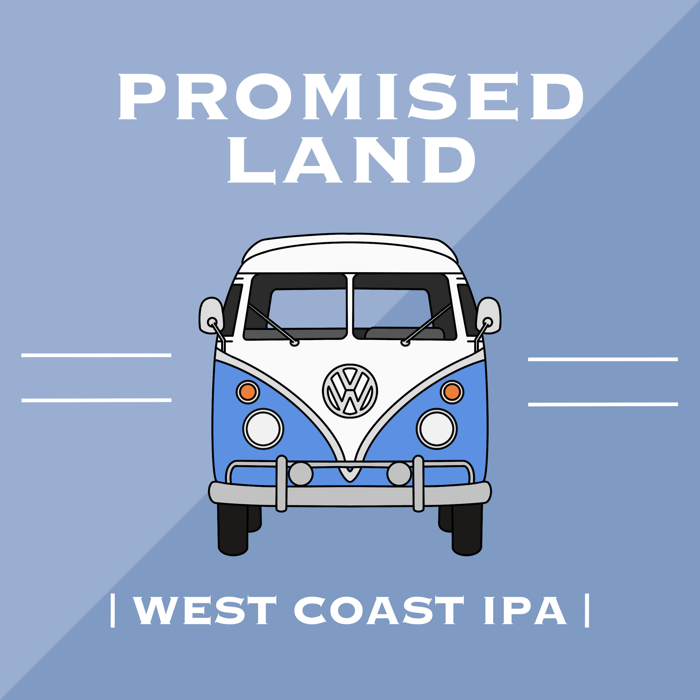 Promised Land IPA, ABV 7.2% - A classic West Coast style IPA with a bold modern twist. This brew features Simco, Amarillo, Cascade, and Centennial hops, lending fruit and earthy notes.
