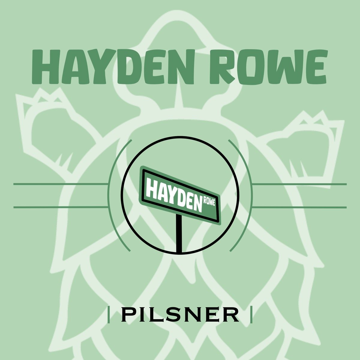 Hayden Rowe Pils, ABV 5.0% - Our house Pils, brewed slow and steady, poured on our Lukr faucet into a 19oz stein. Expect the traditional three fingers of sweet foam and enjoy!