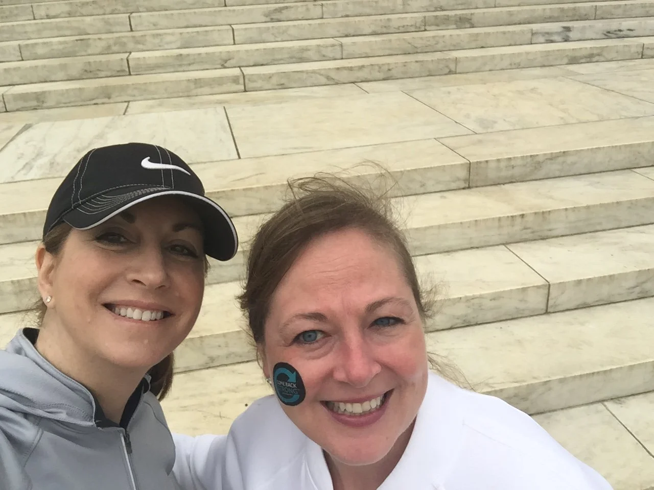When I came home, I knew I needed goals.  My friend Meredith drove from RTP, NC,  to meet me in DC to walk the Comeback trail, so I would not have to do it alone.   