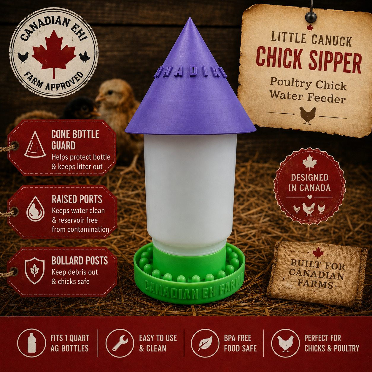 Little Canuck Chick Sipper