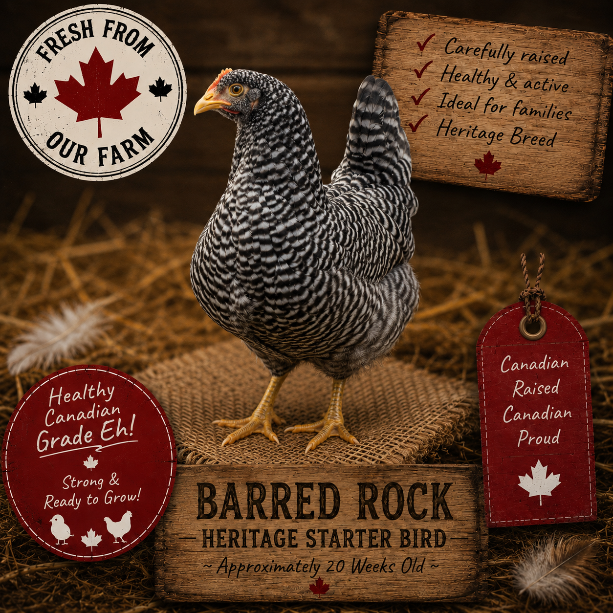 Plymouth Barred Rock Starter Bird