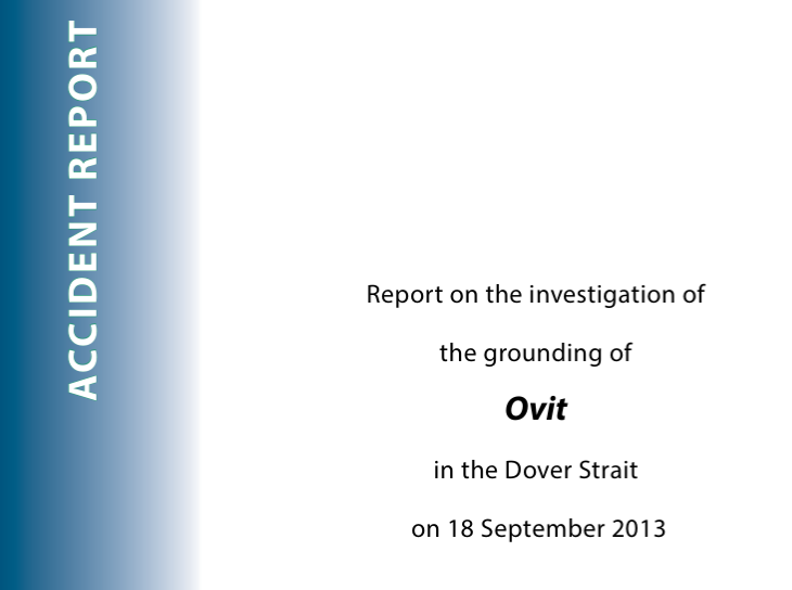 Cover page of MAIB report into MV Ovit