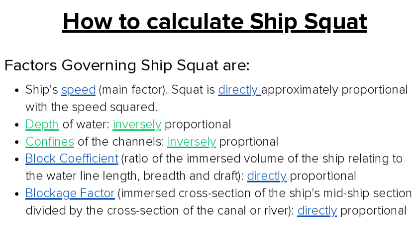 factors governing ship squat to download
