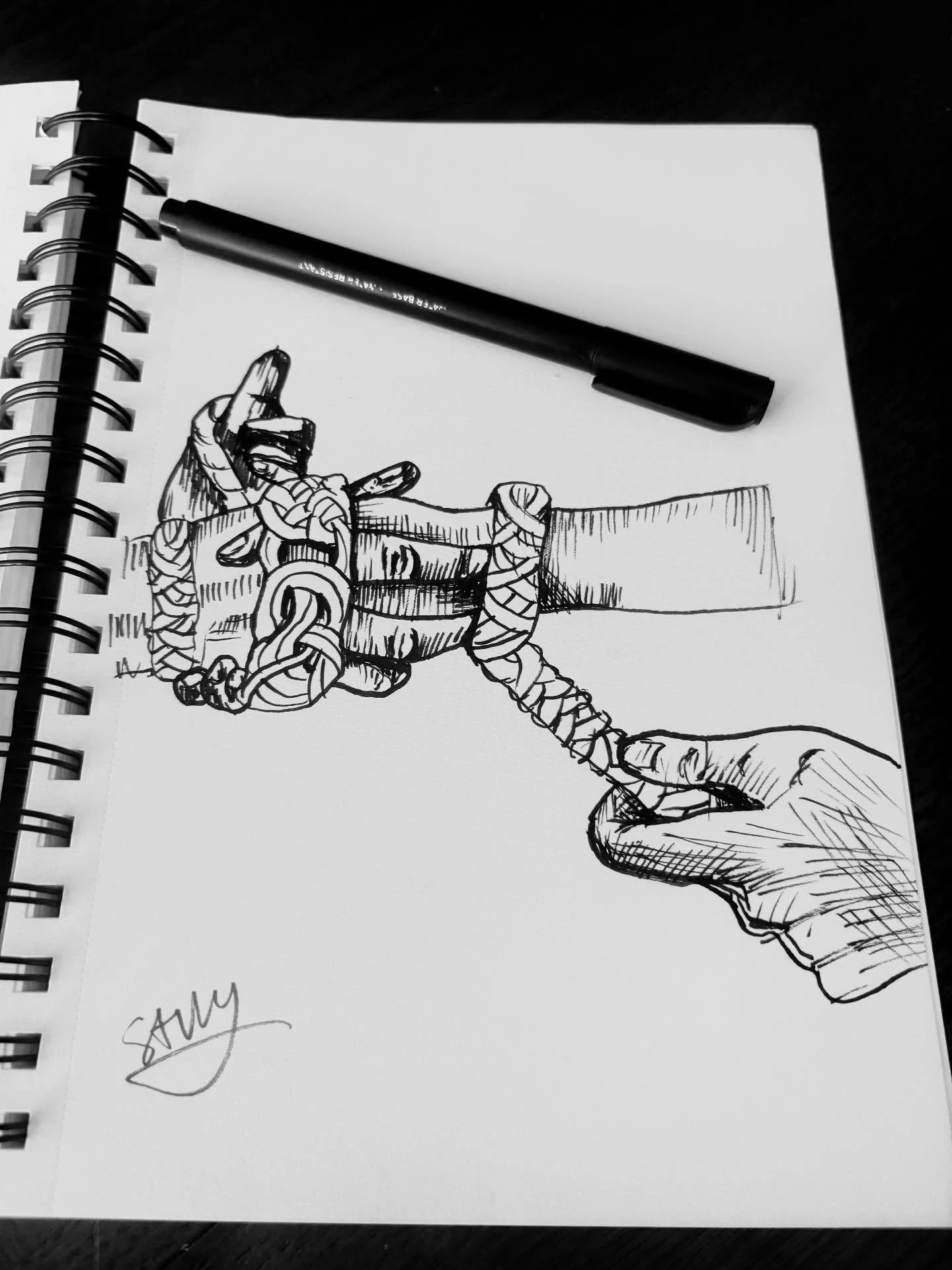 #inktober day 18: deal. I think handfasting is a really cool practice đ #inktoberday18 #art #savvyart #handfasting #drawing