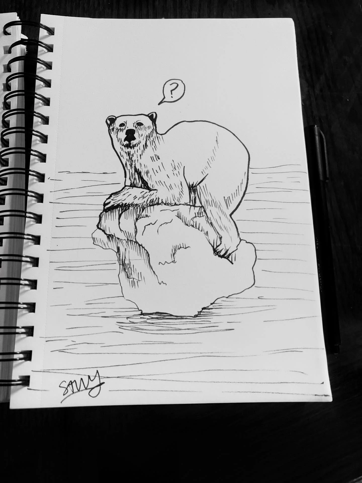 #inktober day 19: arctic. #drawing #inktoberday19 #art #savvyart