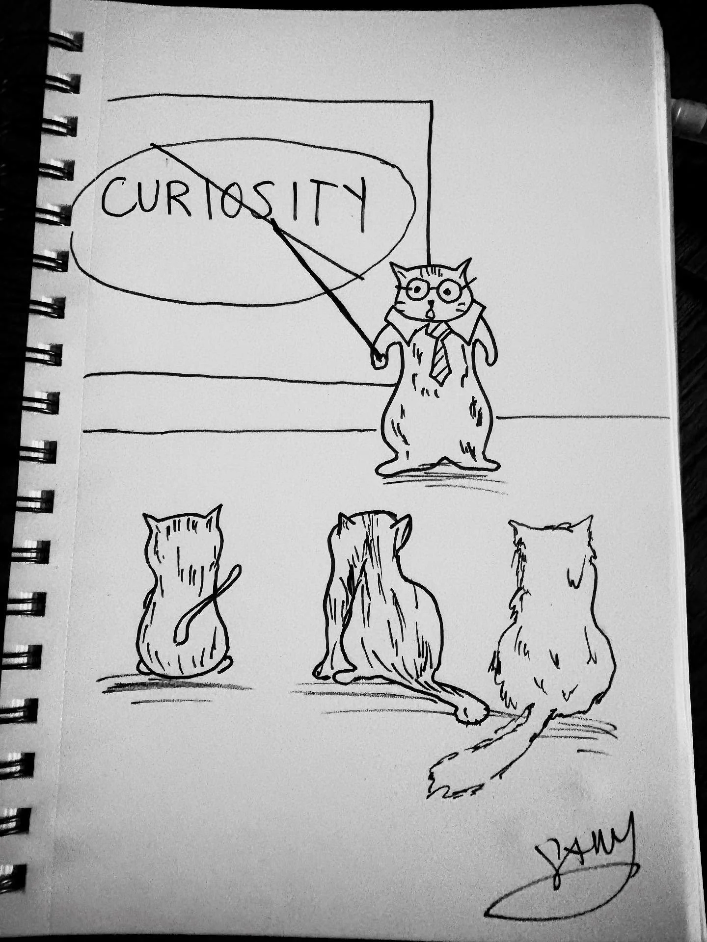 #inktober day 29: lesson. I haven&rsquo;t had much time to draw the last few Inktobers but as long as I just keep pushing them out, that&rsquo;s all that matters to me 😆 #art #savvyart #inktoberday29 #drawing