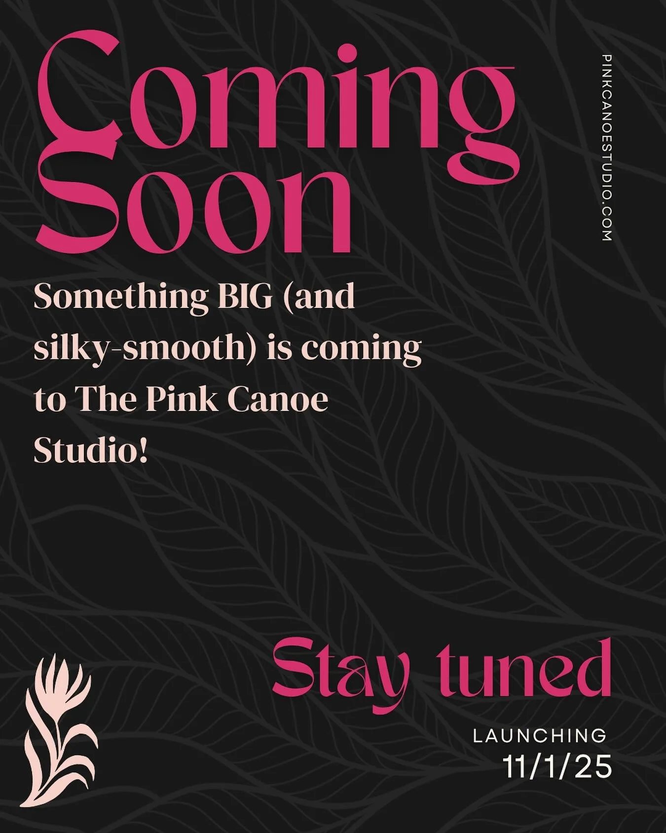 🪩 Something BIG (and silky-smooth 👀) is coming to The Pink Canoe Studio!
We&rsquo;ve been working on something behind the scenes that&rsquo;s going to change your skin game forever.
Can you guess what it is? 👇💭
#ThePinkCanoeStudio #GlowGoals #col