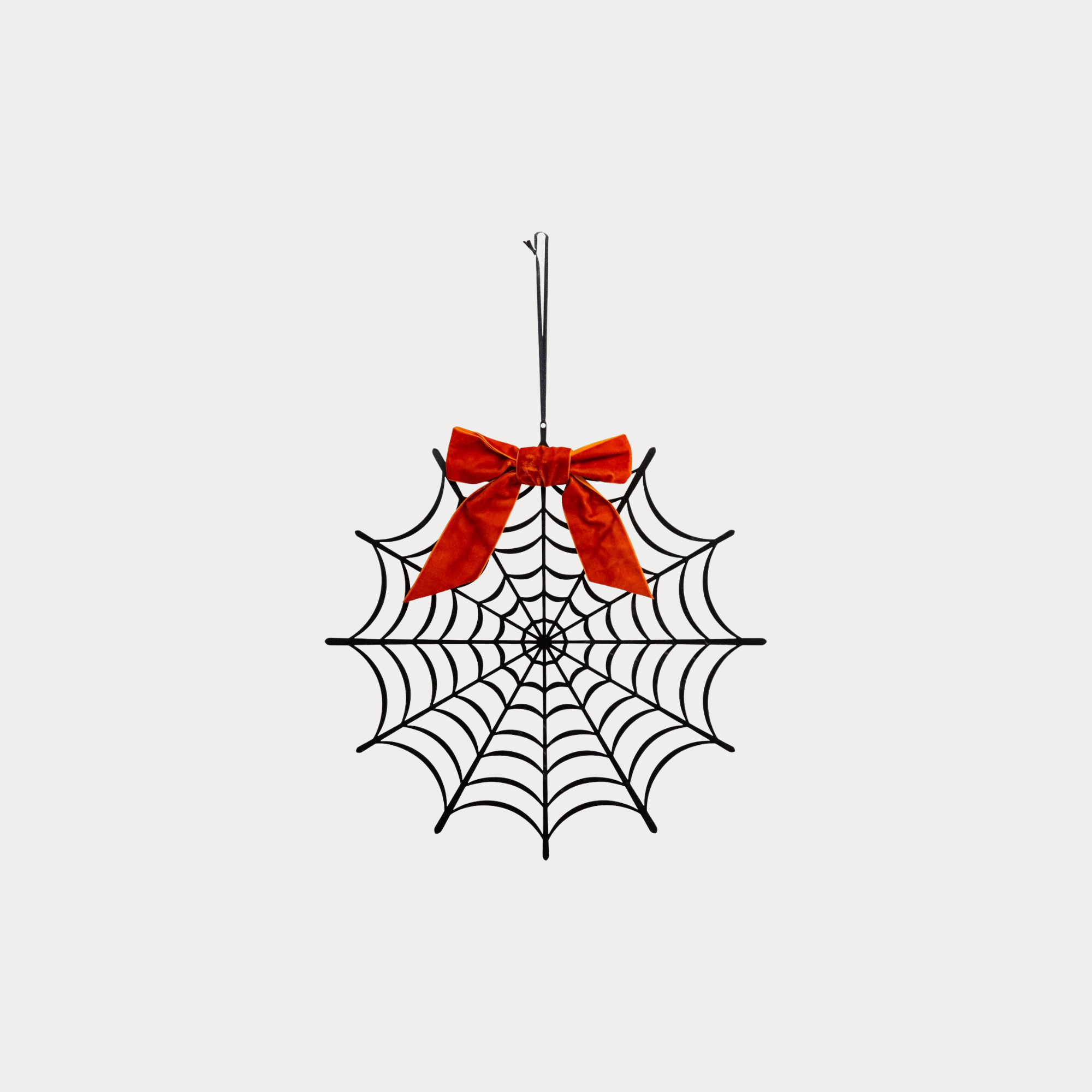 Metal Spider Web Wreath