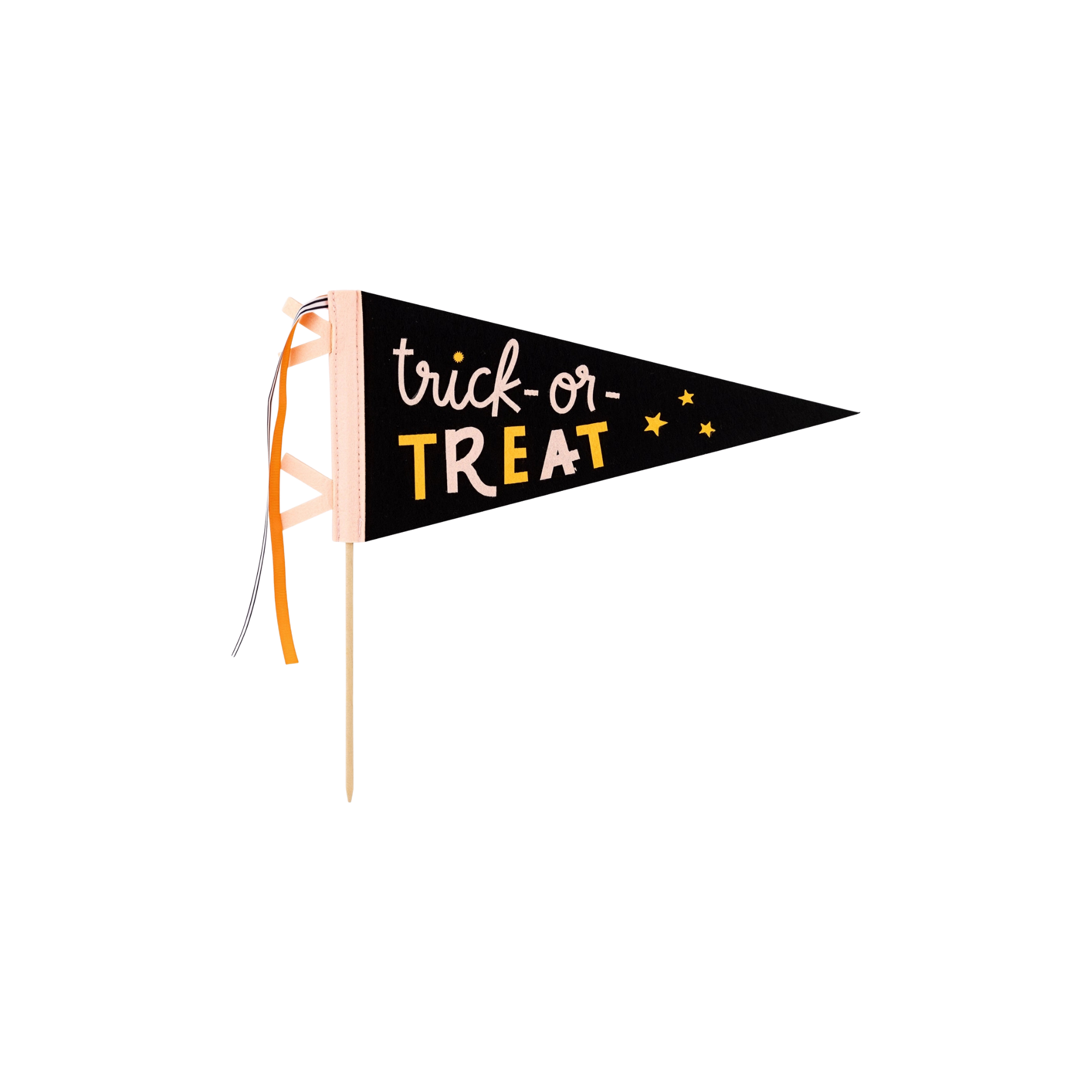 Trick or Treat Black Felt Pennant
