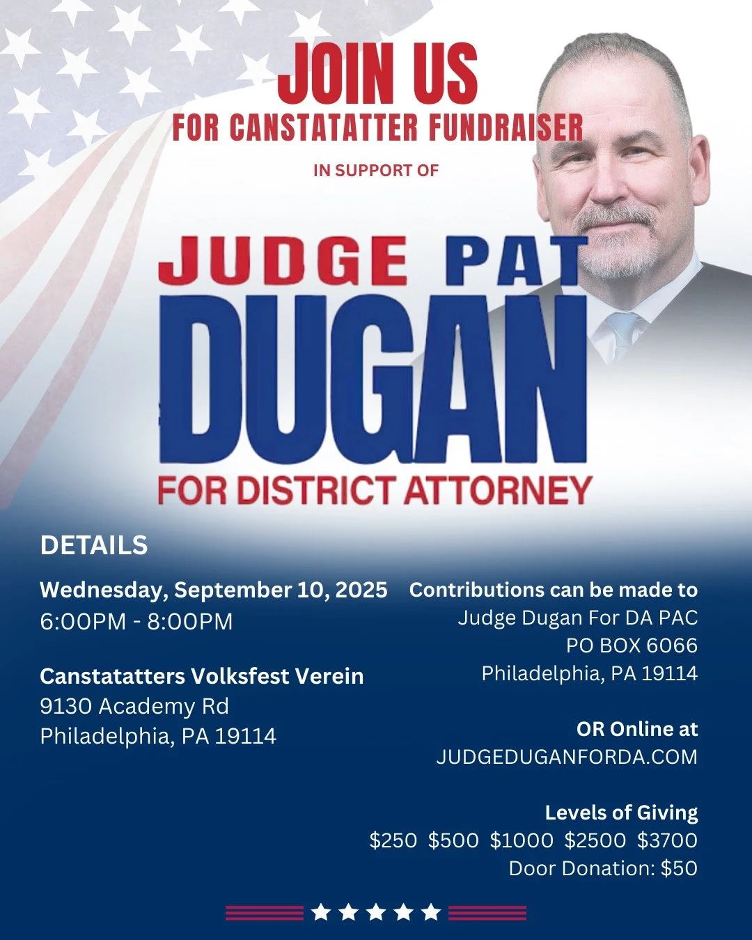Canstatatter Fundraiser in Support of Judge Pat Dugan