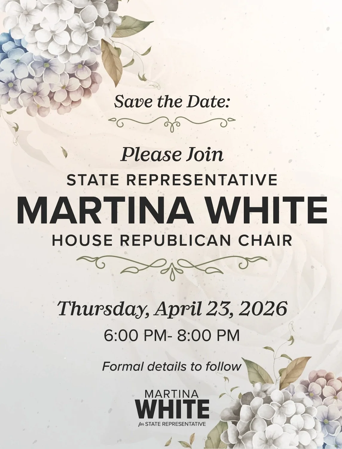 Spring Reception with State Rep. Martina White